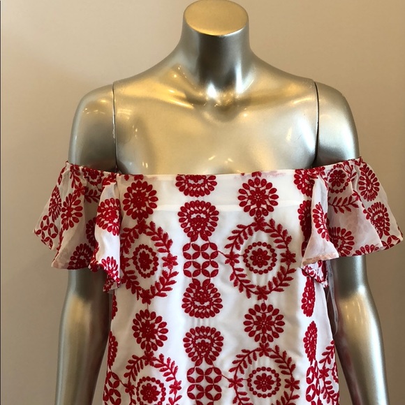 NWT Lucy Paris Off shldr printed dress - Picture 2 of 4